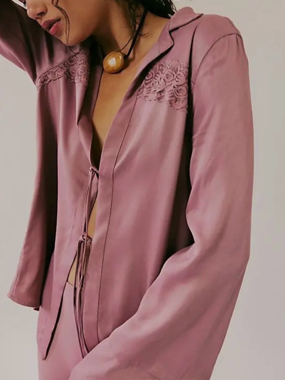 FREE PEOPLE NWT (Lucia) Nostalgia Rose Two-Piece Lace Trim Skirt Set. Size:Large - Picture 4 of 8